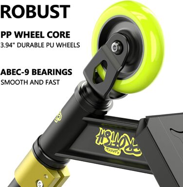 Трюковий самокат SANVIEW Freestyle Kickscooter з кульковими підшипниками ABEC 9 для дорослих і дітей зелений