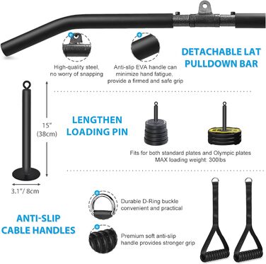 Тросова тяга Fitness Lat Pulldown для спини Система шківів DIY