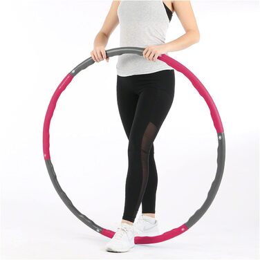 Обруч для хула-хупа Sport-Tec, ø 100 см, 1,5 кг, в т.ч. рулетка Power Fitness Hoop Hula Hoop для схуднення (рожева)