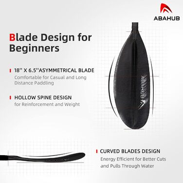 Весло Abahub Carbon Kayak Paddle 220-240см, карбонове, барвисте