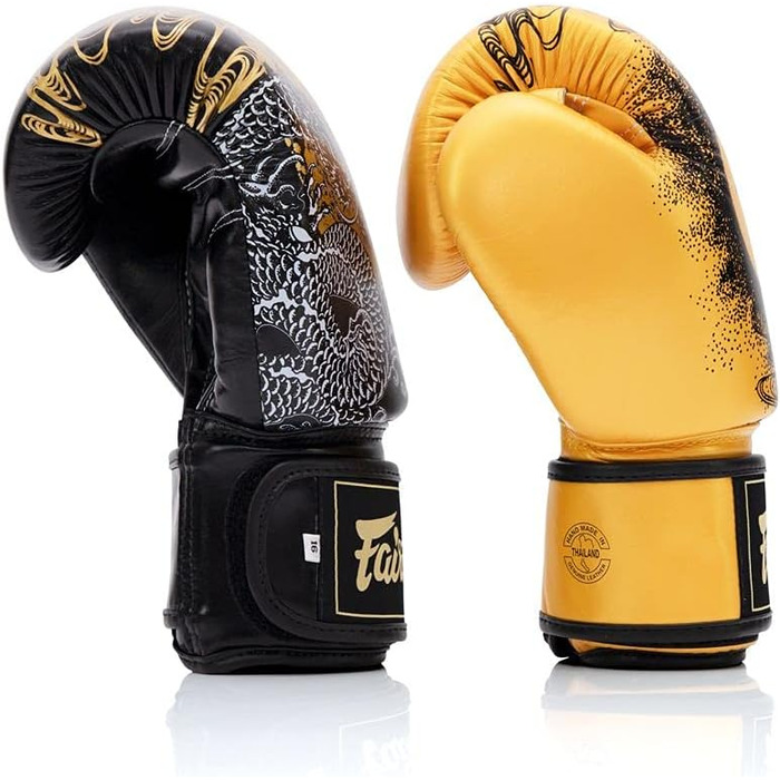 Боксерські рукавички Fairtex BGV26 Harmony Six чорні/золоті, 16 унцій