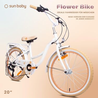 Велосипед Sun Baby Flower Bike 20, 6-шв. Shimano, для дівчинки 6-10 р.