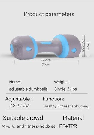 Регульований набір гантелей Weight Pair (2 шт. и), тільки для жінок, 5 варіантів ваги від 2,2 до 2,0 кг, нековзна неопренова рука, не ковзає, гантелі для домашніх тренувань, гарний вигляд, гумова рукоятка регулюється