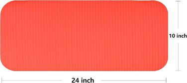 Фірмовий фітнес-універсальний килимок для йоги та наколінники, надзвичайно товстий, високої щільності, стійкий до розривів, з ременем для перенесення та додатковими блоками для йоги, кілька (червоний, килимок для йоги з наколінником)