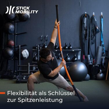 Палиця Mobility Stick для фітнесу, помаранчева, 150 см