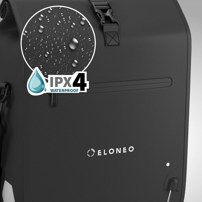 Багажна полиця ELONEO Pannier LED, водонепроникна, 28 л, чорна