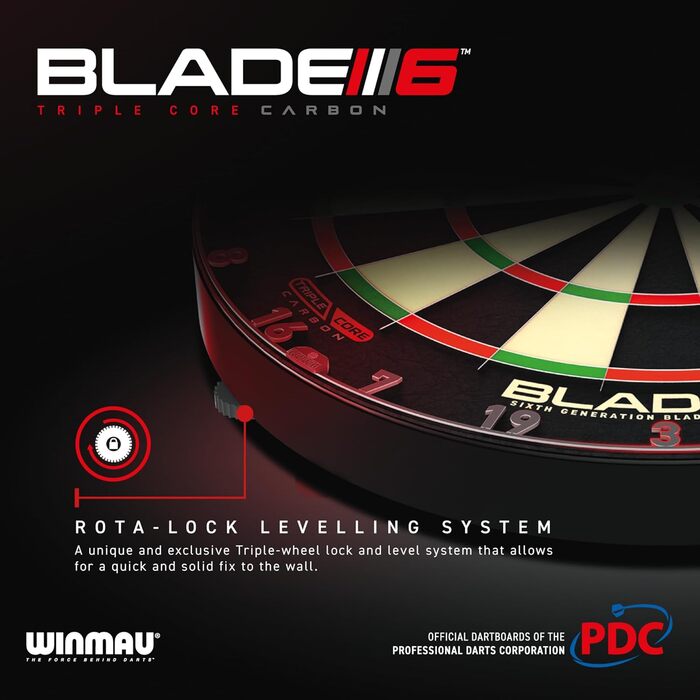 Дошка для дартсу WINMAU Blade 6 з карбоновими жилами