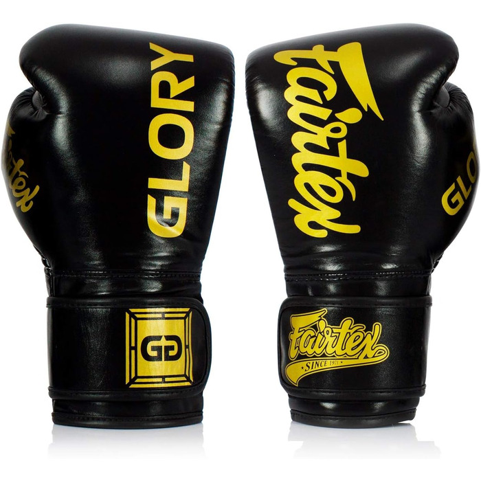 Боксерські рукавички Fairtex X Glory чорні шкіряні 16 унцій, Таїланд