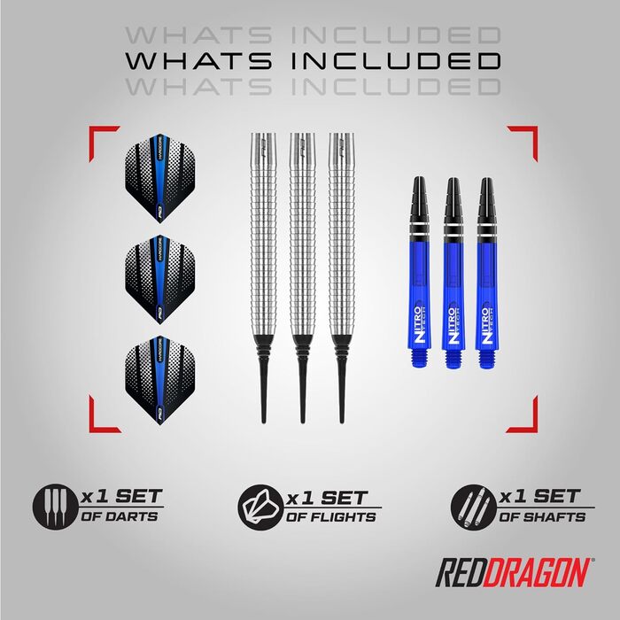 Бритва Edge Softip Darts Вольфрам Profi 18G з польотами, валами