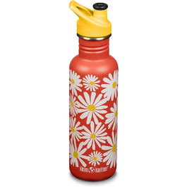 Пляшка для води Klean Kanteen Classic 800 мл, Daisy, сталева