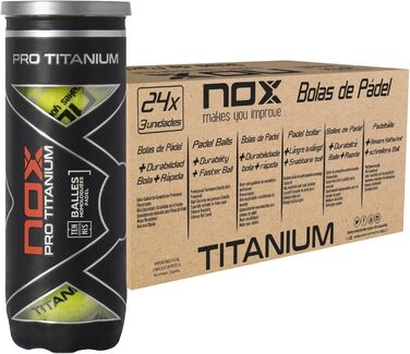 Nox Box із 24 банками по 3 титанових падел-м'ячі