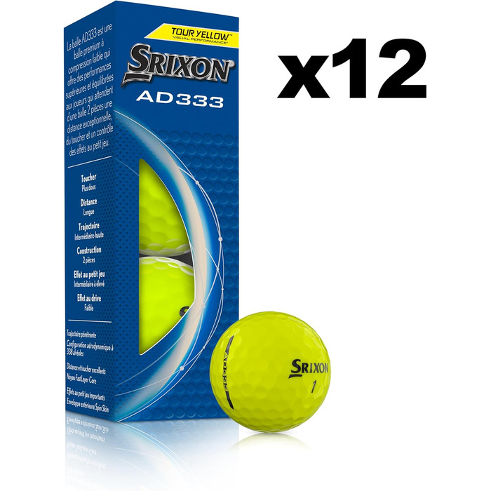 М'ячі для гольфу Srixon AD333 11 - відстань, швидкість, контроль