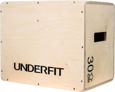 Пліометрична коробка UNDERFIT Wood 50x40x30 см - настроювана для дому