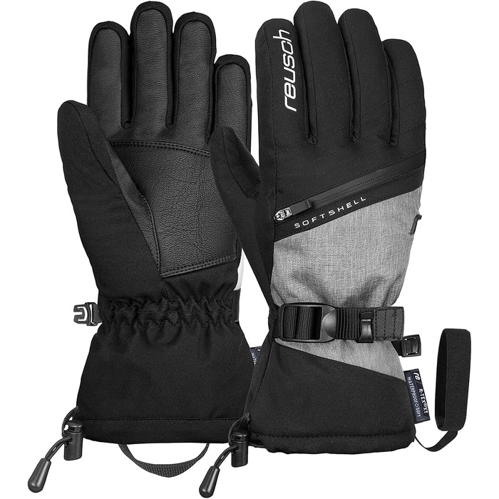 Жіночі рукавички Reusch Demi R-tex Xt Extra Теплі, водонепроникні, дихаючі (6.5, чорний / сірий)