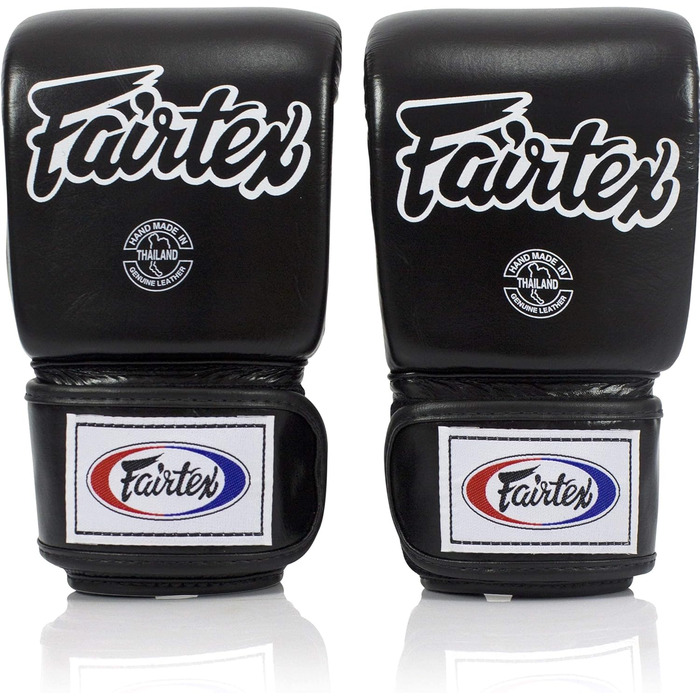 Рукавички Fairtex Муай Тай TGO3 TGT7, Колір Чорний, Червоний, Синій, Білий, Жовтий, Розмір Середній Великий Тренувальний і спаринговий мішок Боксерські рукавички для кікбоксингу, ММА K1 Black M