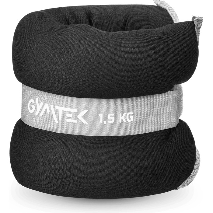 Манжети для обважнення Gymtek, 2x1,5 кг, обважнювачі для ніг і рук, регульовані обважнювачі для щиколоток і зап'ясть, вагові манжети для ніг і браслет ваги Інтенсифікація тренувань, чорний