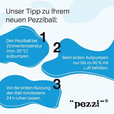 М'яч для вправ PEZZI 42-75см Ø для терапії, спорту та офісу