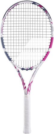 Ракетка Babolat Evo Aero Lite - біла/рожева, натягнута, розмір 0