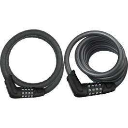 ABUS Steel-O-Flex Tresorflex 6615C - велосипедний тросовий замок із сталевим панциром, кодовий, з кріпленням SCMU, рівень безпеки 5