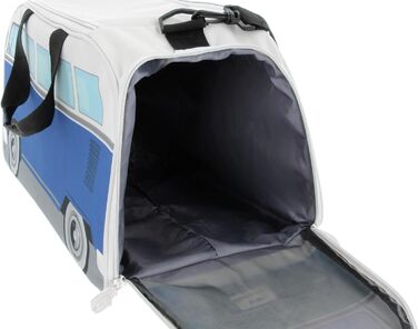 Сумка спортивна ретро T1 Bulli Bus Blue & Beige Small (50x25x26 см)