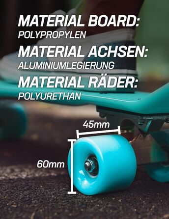 Міні-скейтборд MUWO Cruiser Penny Board, PU колеса, 55 см, червоний