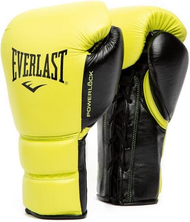 Боксерські рукавички Everlast Powerlock2 Pro неоново-жовті 16 унцій