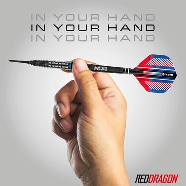 Набір дротиків RED DRAGON Vengeance Tungsten Softip (20 г, 2) з вильотами