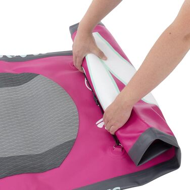 Надувна SUP-дошка ECD Germany Maona 308 см, комплект: весло з алюмінію, PVC, бірюзова/чорна/рожева/сіра/оливкова – дошка для веслування, серфінгу, паддлборду