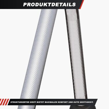 GORILLA SPORTS® Гриф для кросовера — широкий, для біцепса, трицепса, лат, SZ-гриф, хромований, з обертовим шарніром, нековзний — ручки для тягових тренажерів, тренажер передпліччя