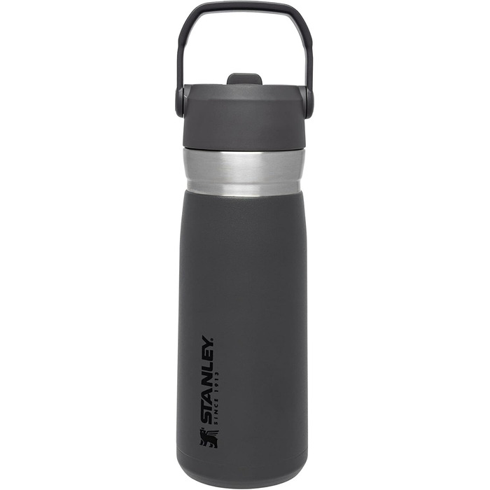 Термобутилка STANLEY IceFlow з трубочкою, антрацит, 0.65 л, унісекс