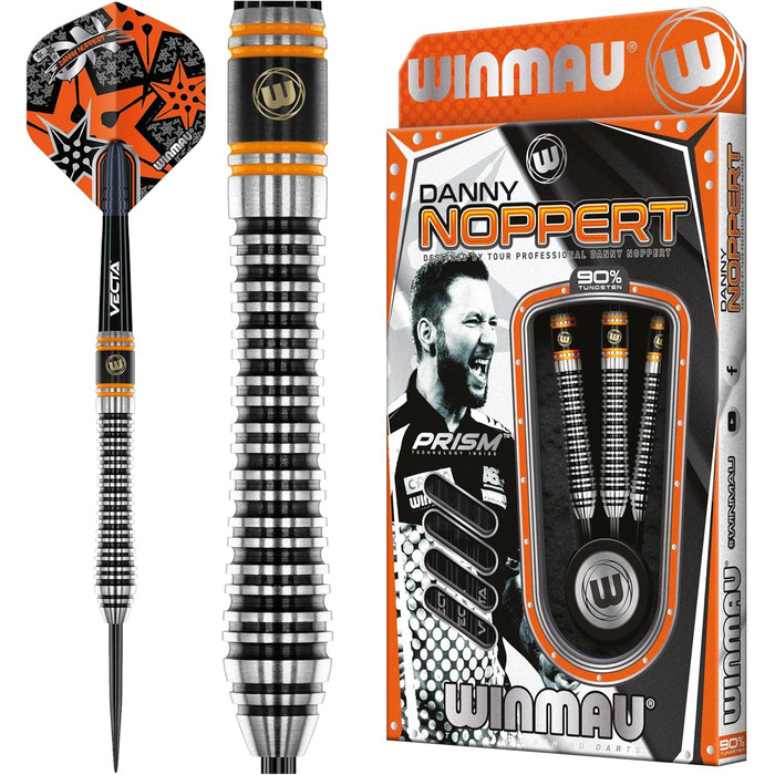 Вольфрамові дротики WINMAU Danny Noppert Signature 2.0 з польотами (23G)