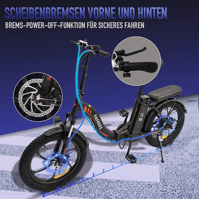 Електровелосипед Fafrees F20 E-Bike 20" Fatbike 36V/576WH, 250 Вт, 25 км/год