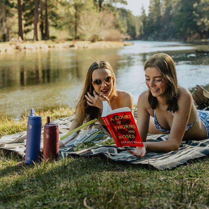 Пляшка для води з нержавіючої сталі з соломинкою та кришкою, пляшка для води з вакуумною ізоляцією на 24 години холодної, 12-годинної гарячої, герметична пляшка для води з широким горлом для чоловіків, синя індиго