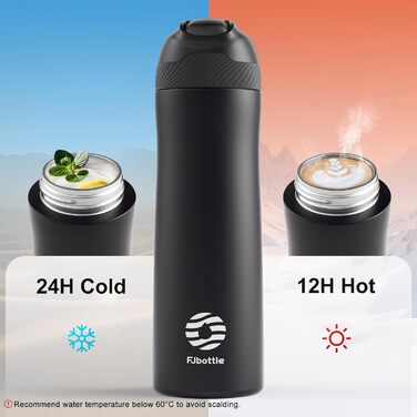 Термобутилка Fjbottle з трубочкою та кришкою, 550/710 мл, нержавіюча сталь, BPA-free, для спорту, подорожей, чоловіків і жінок, герметична