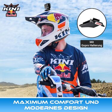 Чоловічий мотокросовий шолом Kini Red Bull, преміум, сертифікований для перегонів, крос, ендуро, даунхіл, підходить для окулярів
