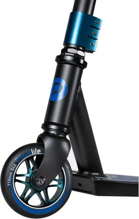 Трюковий самокат Playlife Push Blue, чорний/синій, колеса 110мм 84A, підшипники ABEC 7
