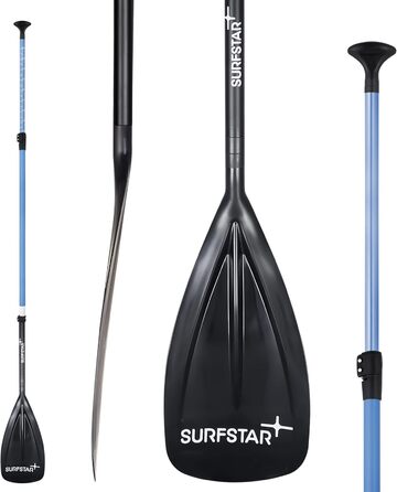 Весло скловолокно Surfstar SUP, 3 частини, регульоване 180-220 см, синє