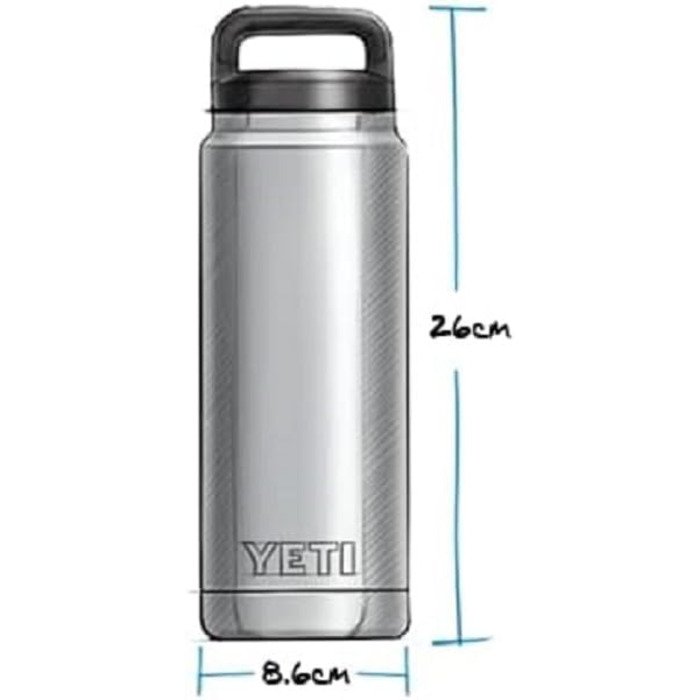 Термобутилка YETI Rambler з кришкою Chug, чорна, 760 мл