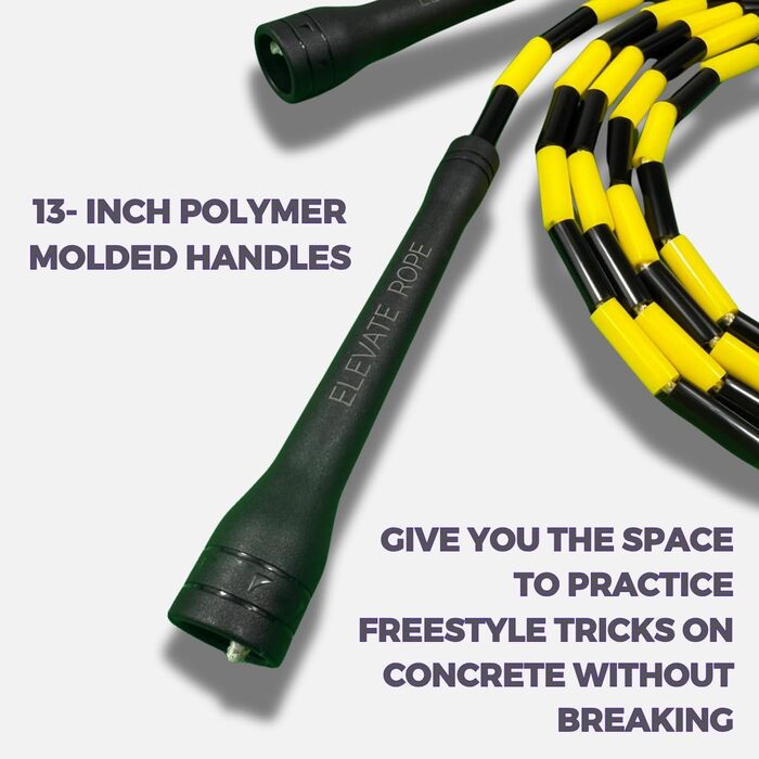 Професійна скакалка Elevate Rope з перлинами, 3 м, регульована, якісні перлини і полімерний шнур, для фрістайлу, кардіо і трюків, для всіх рівнів, для дому та вулиці