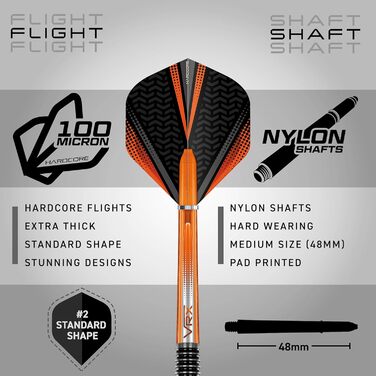 Дротики для дартсу Red Dragon Amberjack Softip 18 г – професійний набір з перами та стрижнями