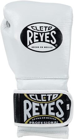 Тренувальні рукавички Cleto Reyes з додатковою м'якою підкладкою - Velcro - 453 г білі (звичайна підкладка) 12 унцій