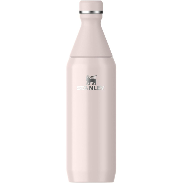 Термос-пляшка Stanley All Day Slim 0.6 л з нержавіючої сталі, рожевий кварц, збереження холоду до 11 годин, BPA Free, не протікає, для води, для спорту, можна мити в посудомийній машині