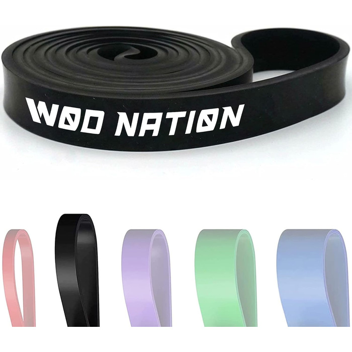 Петля для підтягувань WOD Nation 41 дюйм – еспандер-стрічка для підтягувань, кросфіту, фітнесу, розтяжки, мобільності