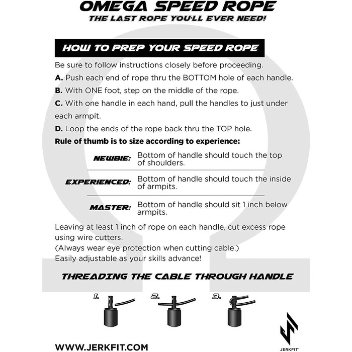 Надшвидка скакалка JerkFit Omega Speed Rope (чорне на чорному)