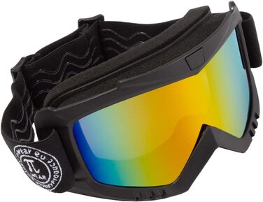 Мотокросова окуляри PiWear MX Muddy GM, чорні – захисні окуляри для мотоциклістів, сноубордистів та велосипедистів з UV-фільтром, піною для комфорту, для екстремальних видів спорту