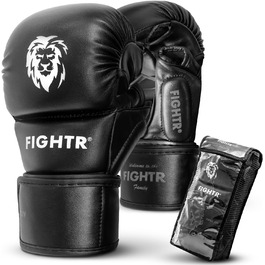 Рукавички для MMA FIGHTR, спаринг, 07 oz, з посиленою амортизацією, для боксу, кікбоксингу та єдиноборств, з чохлом