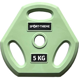 Пластина Sport-Thieme PU 5 кг, ударостійка, 3 отвори, чавун, PU