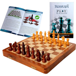 Настільний ігровий набір StonKraft Travel Magnetic Chess дерев'яний