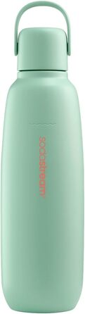 Металева пляшка SodaStream Fizz&go COOL 0,9 л, м'ятна, сумісна з Duo, E-Duo, Terra, для газованої води, тримає температуру до 12 годин, можна мити в посудомийці, BPA Free