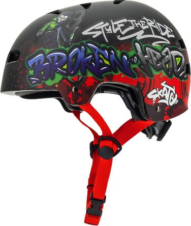 Шолом Broken Head для скейтборду, велосипеда, MTB, BMX, регульований розмір